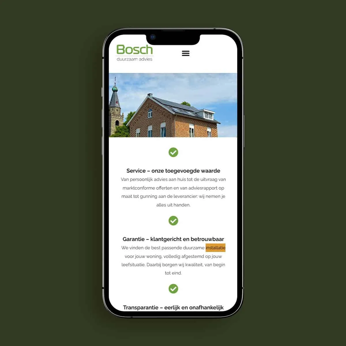 Bosch Duurzaam Advies — Mobiel BDA