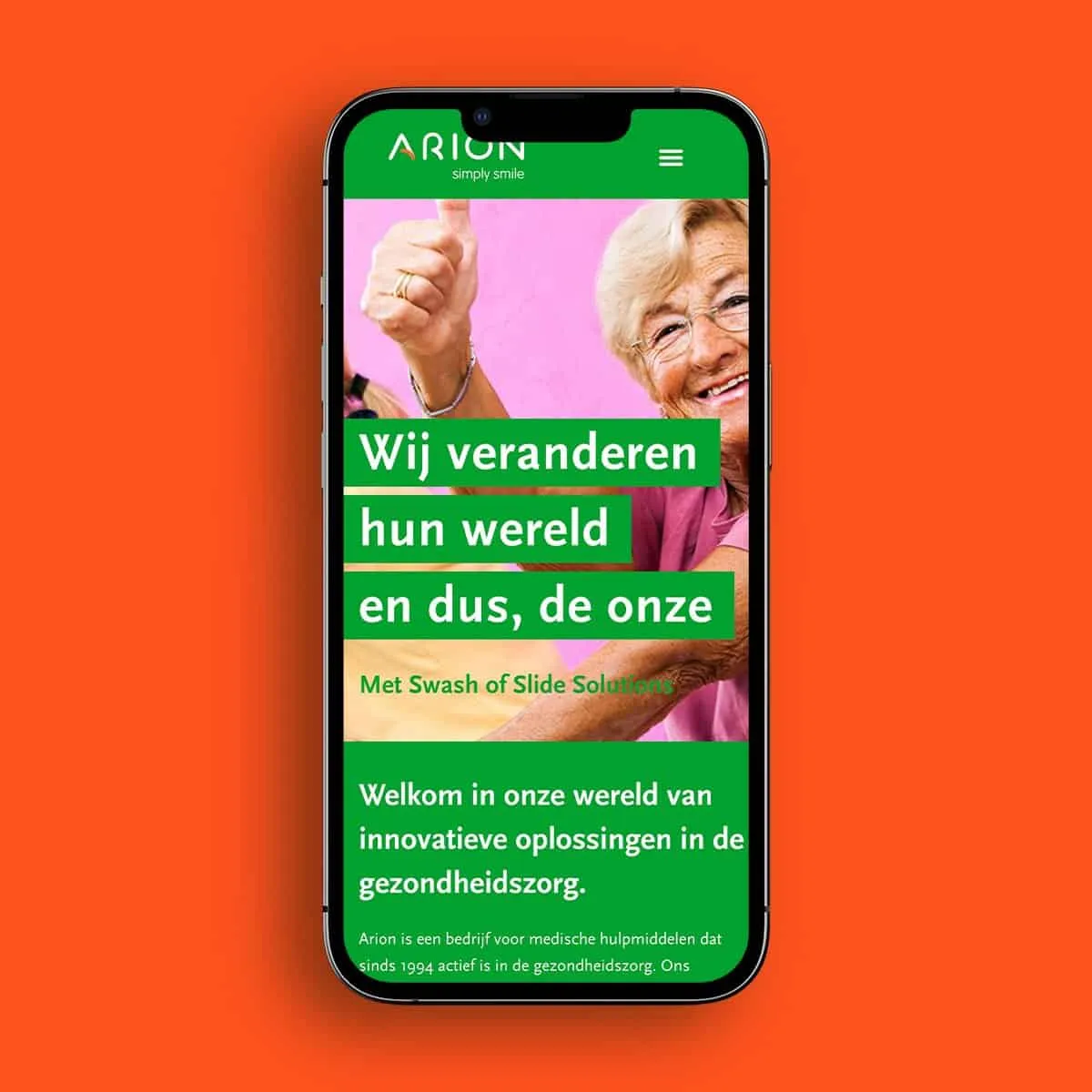 Arion Group — de zorgwebshop op mobiel